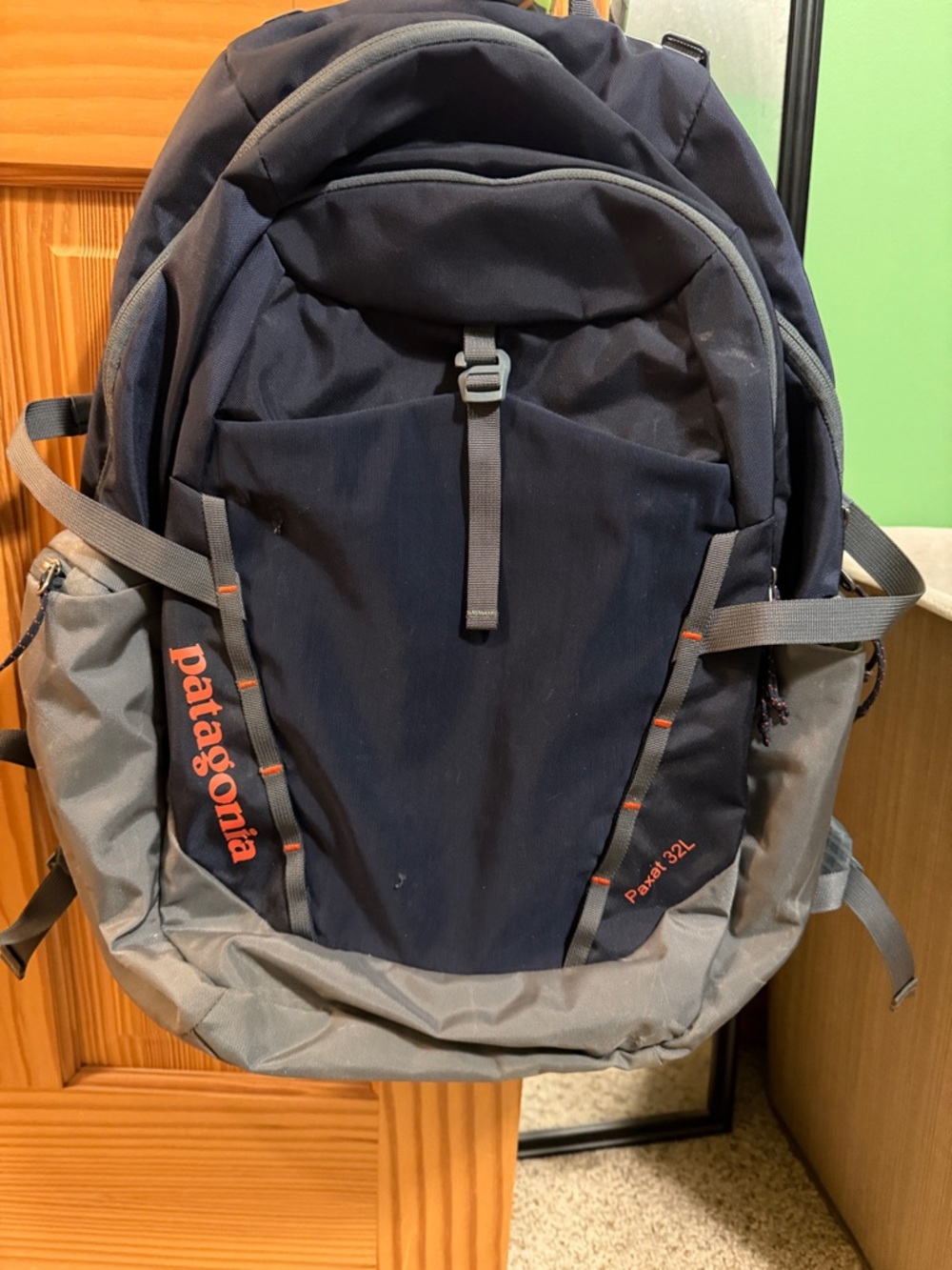 Patagonia backpack, Paxat 32L, navy and gray accents, excellent condition